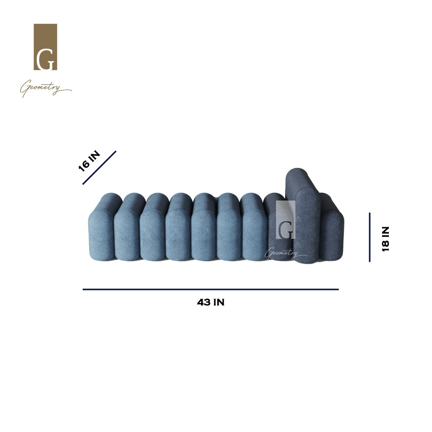 Bump Story | Modern Curved Sofa-Ottoman