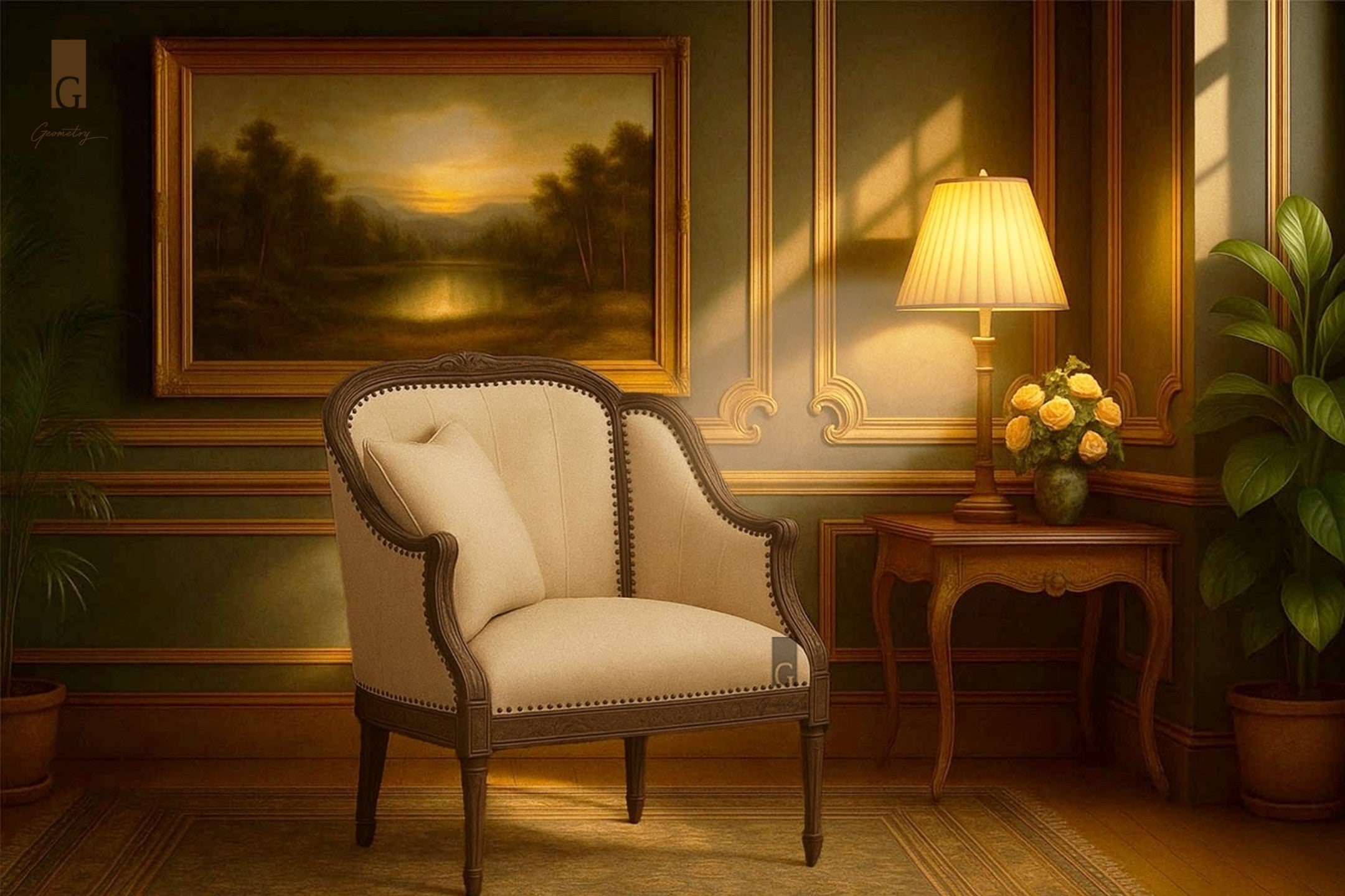 Monarch crest Armchair