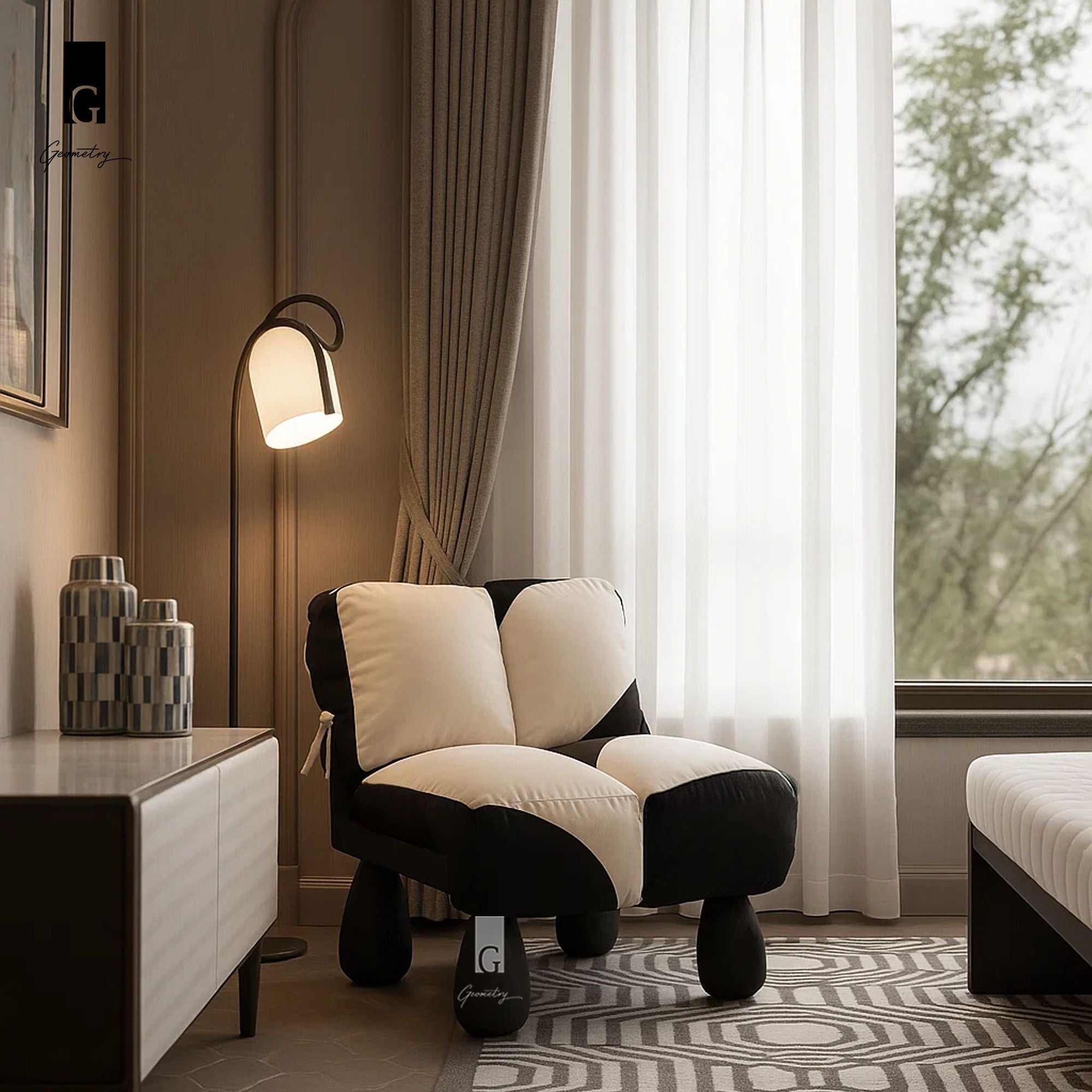 Plush Rush Lounge Accent Chair