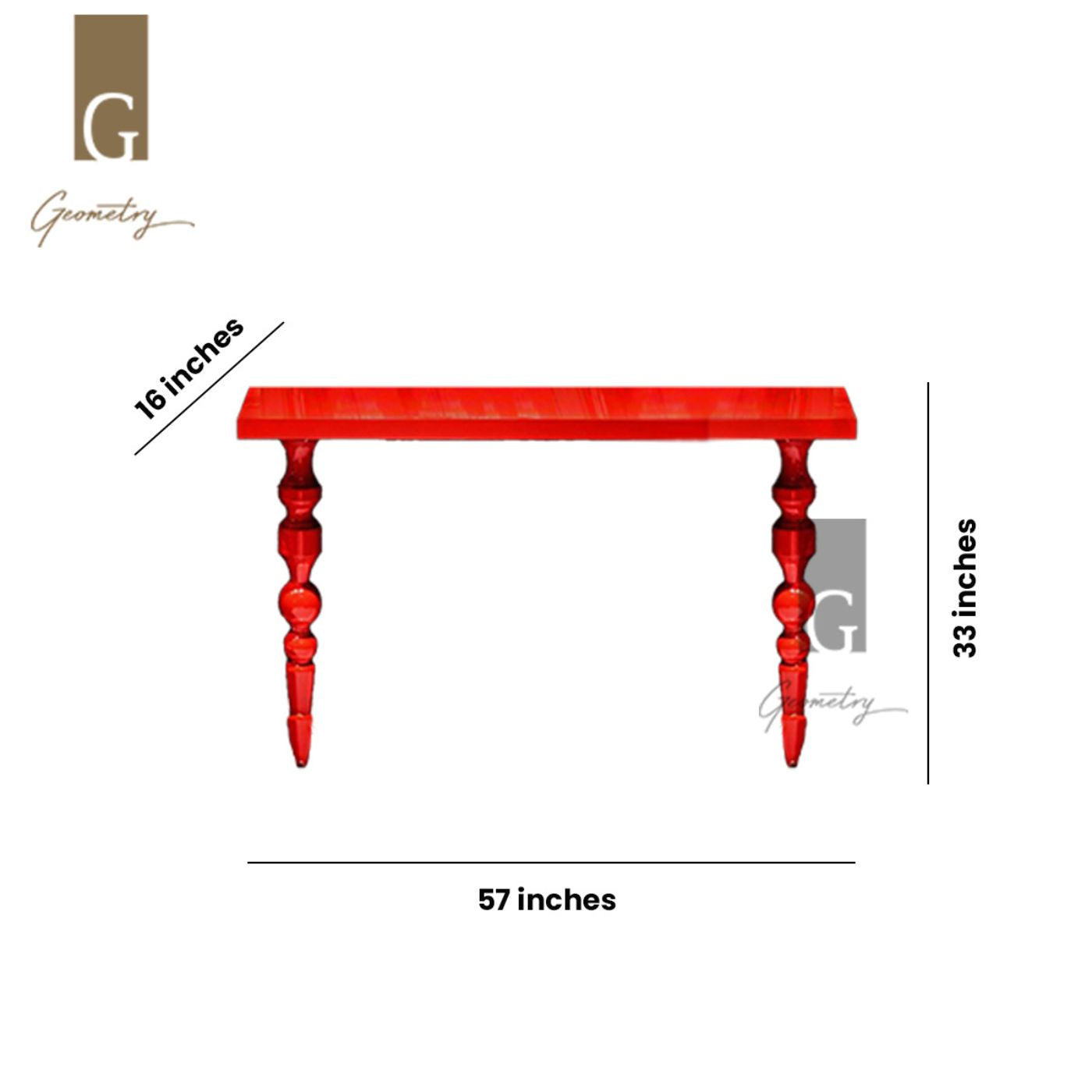 Scarlet swirl console